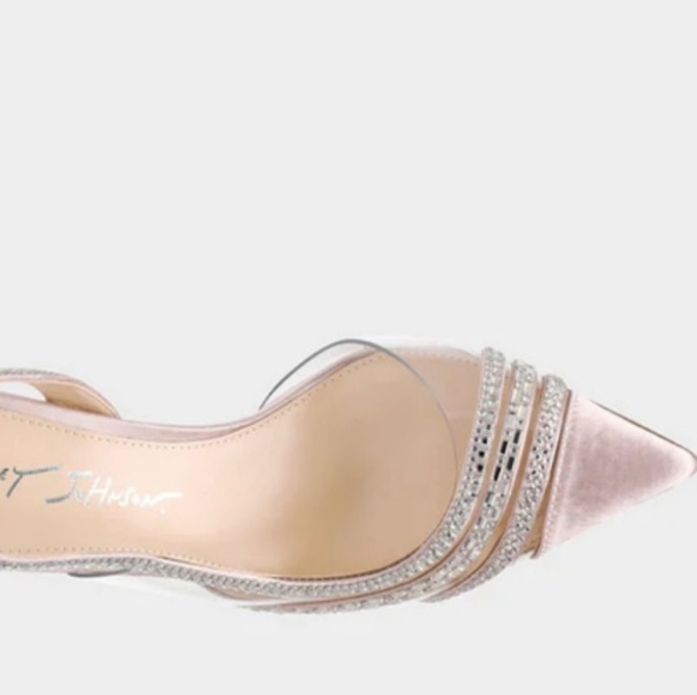Blue by Betsey Johnson Dora Satin Rhinestone Slingback Dress Pumps SZ 11 New - Picture 4 of 15